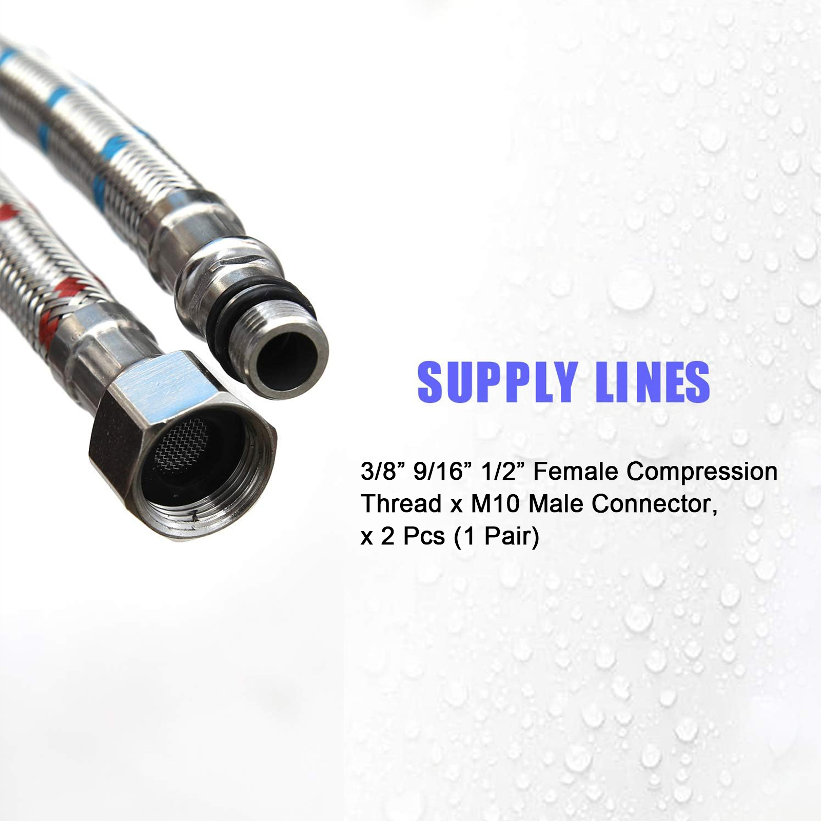 2 Piece 24-Inch Long Faucet Co – обзор и цена Flexible Hose Braided