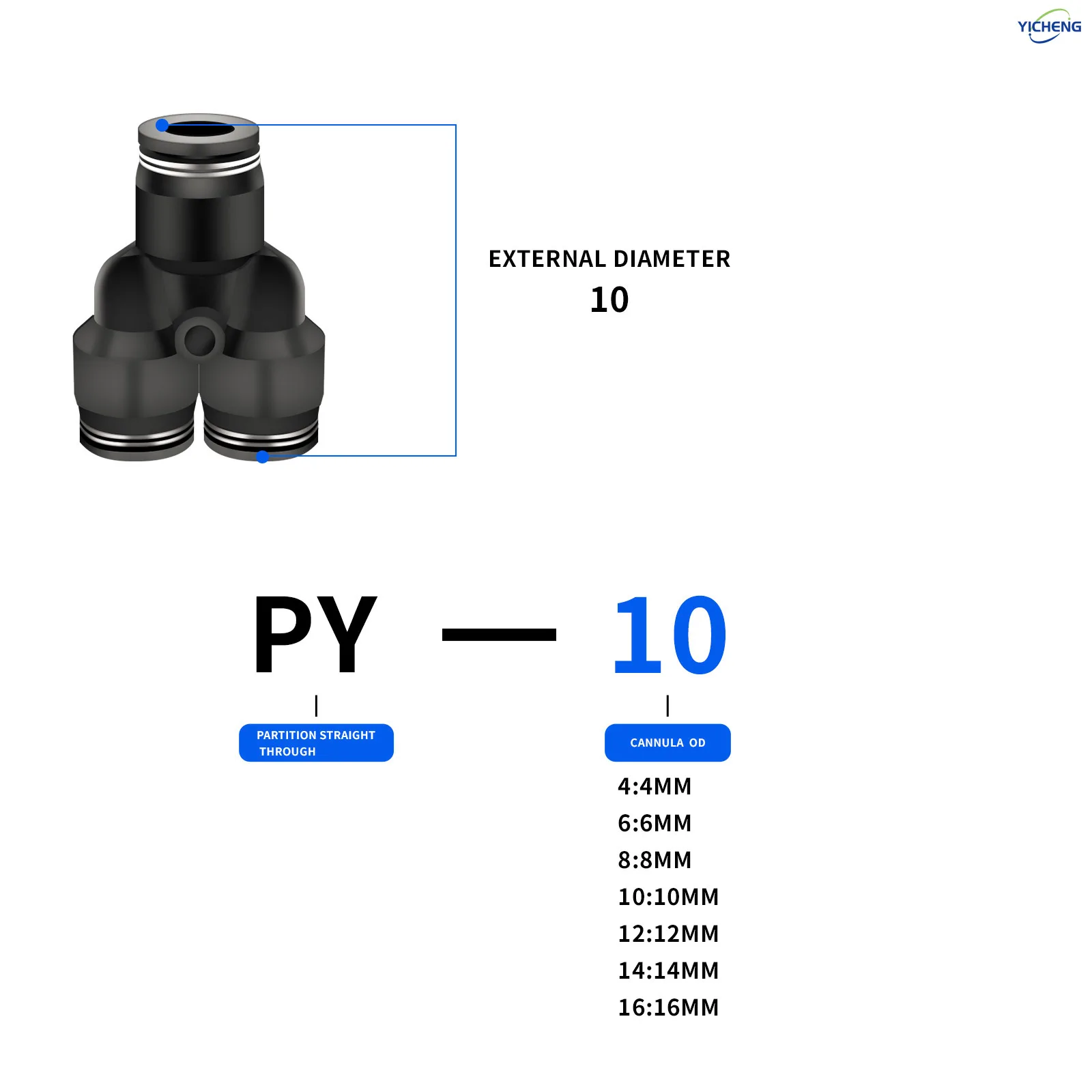 10MM ID Hose Connector Y Split – обзор и цена Push Fit Connector