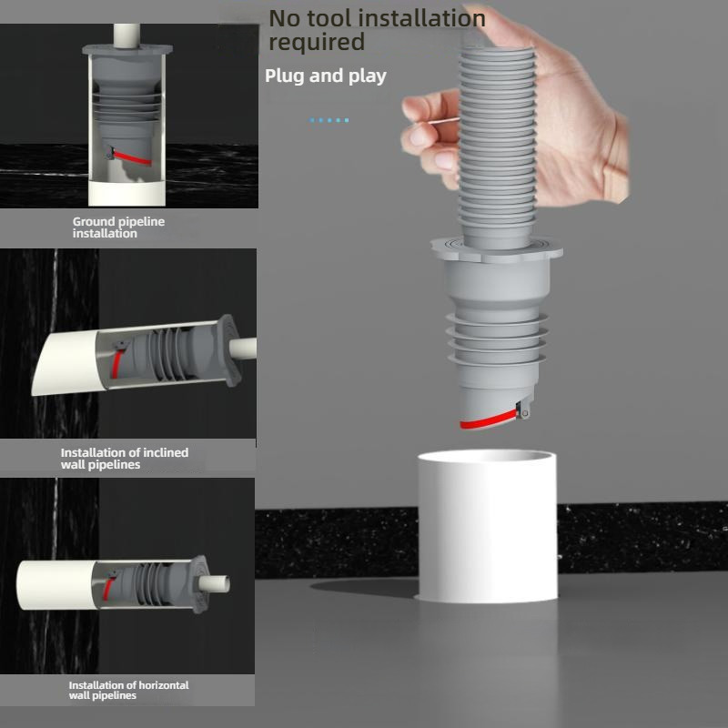 Silicone Bathroom Sewer Seal R – обзор и цена Drain Pipe Clip