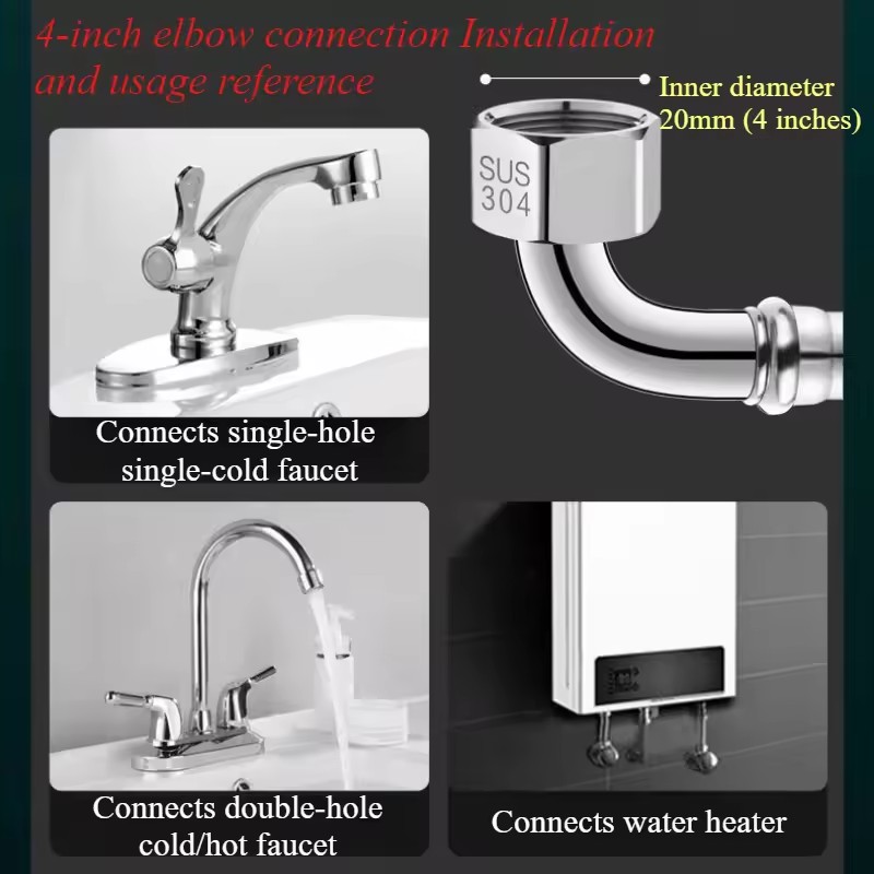 New 90° Bend Pipe Pipe Toilet  – обзор и цена Flexible Hose Braided