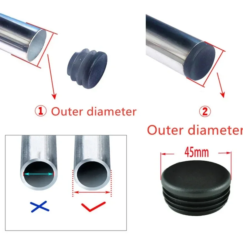 Black Round Pipe Plug 10-60mm  – обзор и цена Plastic Pipe Clip