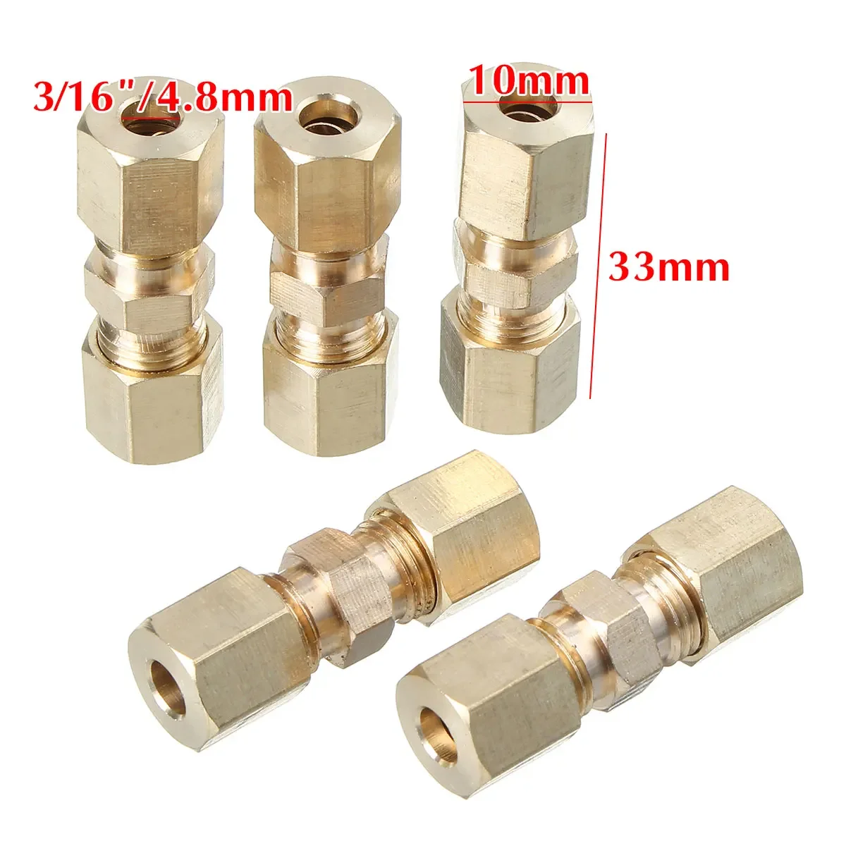 5pcs Brass Brake Line Union Fi – обзор и цена Compression Fitting Brass