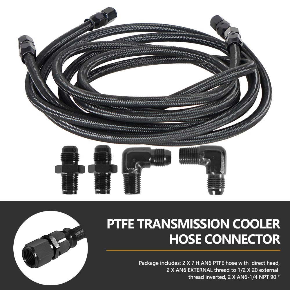 2 X 7Ft AN6 Flexible PTFE Tran – обзор и цена Flexible Hose Braided