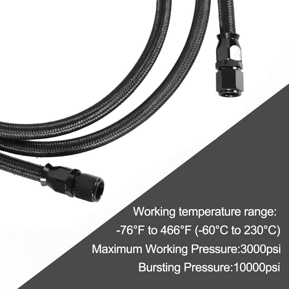 2 X 7Ft AN6 Flexible PTFE Tran – обзор и цена Flexible Hose Braided