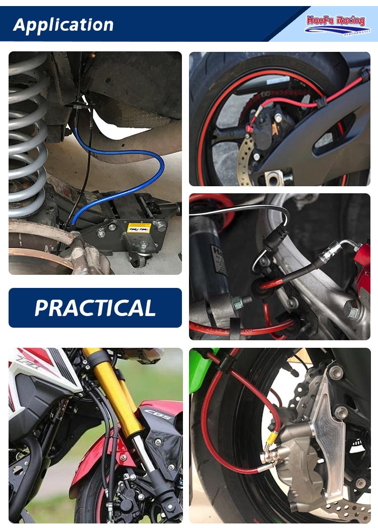 AN3 Motorcycle PTFE Brake Line – обзор и цена Flexible Hose Braided