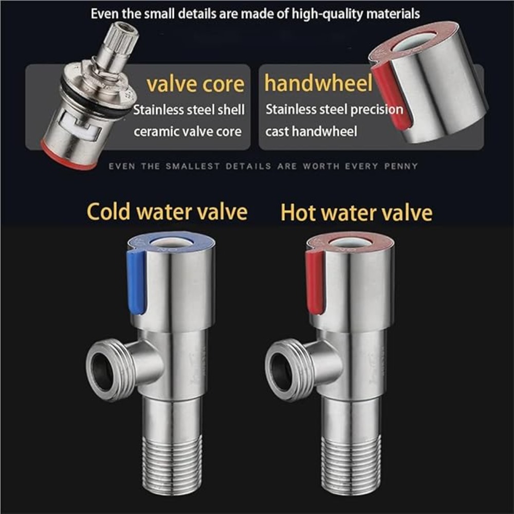 Stainless Steel Hot Cold Inlet – обзор и цена Toilet Fill Valve