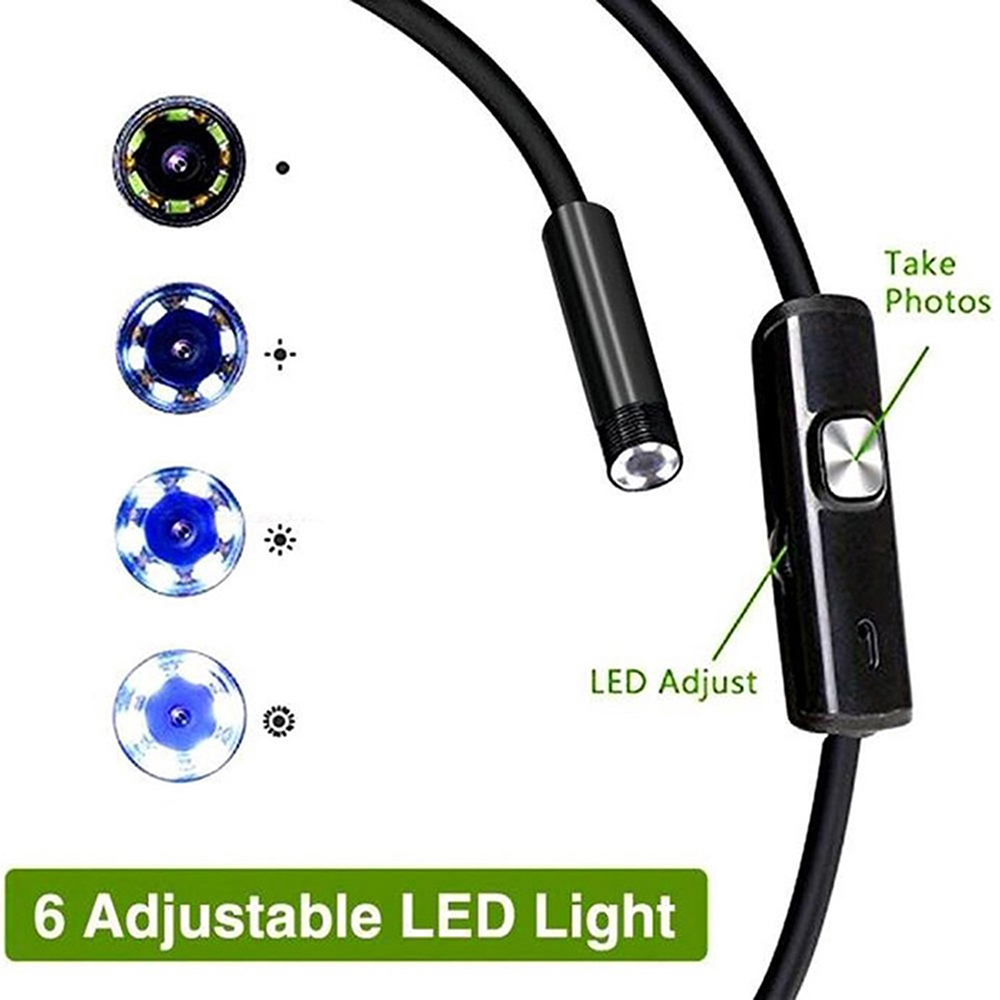 6 LED Light 7mm 1M  Endoscope  – обзор и цена Drain Snake Flexible