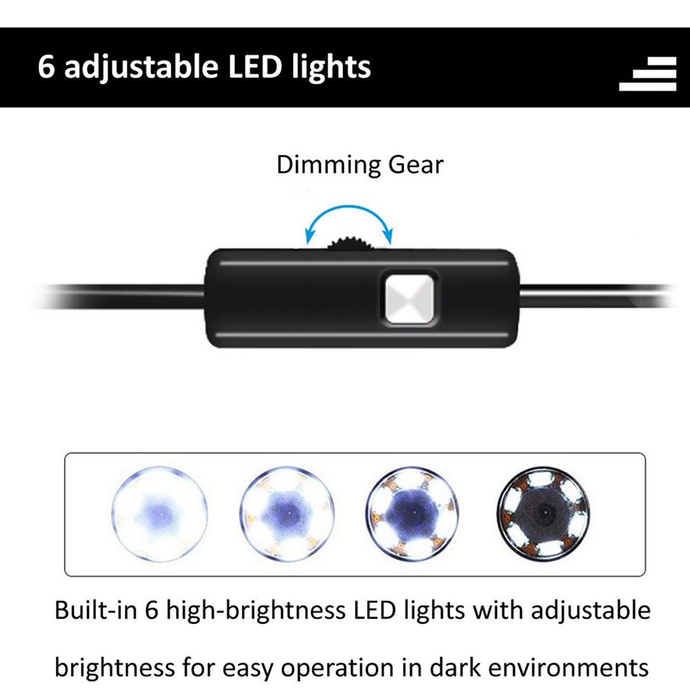 6 LED Light 7mm 1M  Endoscope  – обзор и цена Drain Snake Flexible