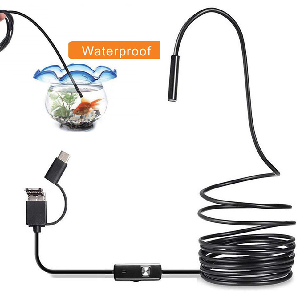 6 LED Light 7mm 1M  Endoscope  – обзор и цена Drain Snake Flexible