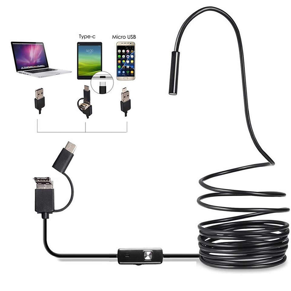 6 LED Light 7mm 1M  Endoscope  – обзор и цена Drain Snake Flexible