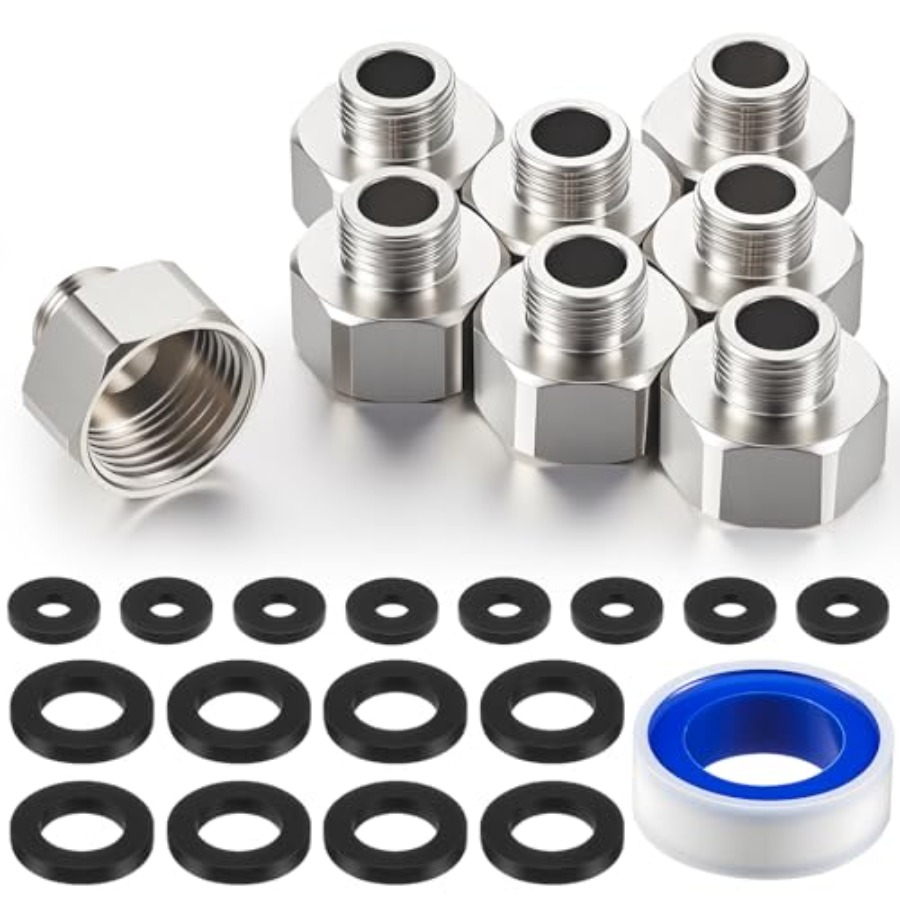 8 Pcs Brass Water Line Adapter – обзор и цена Compression Fitting Brass