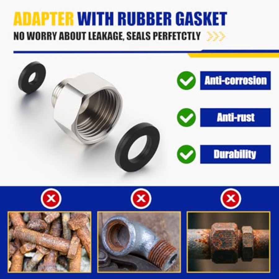 8 Pcs Brass Water Line Adapter – обзор и цена Compression Fitting Brass