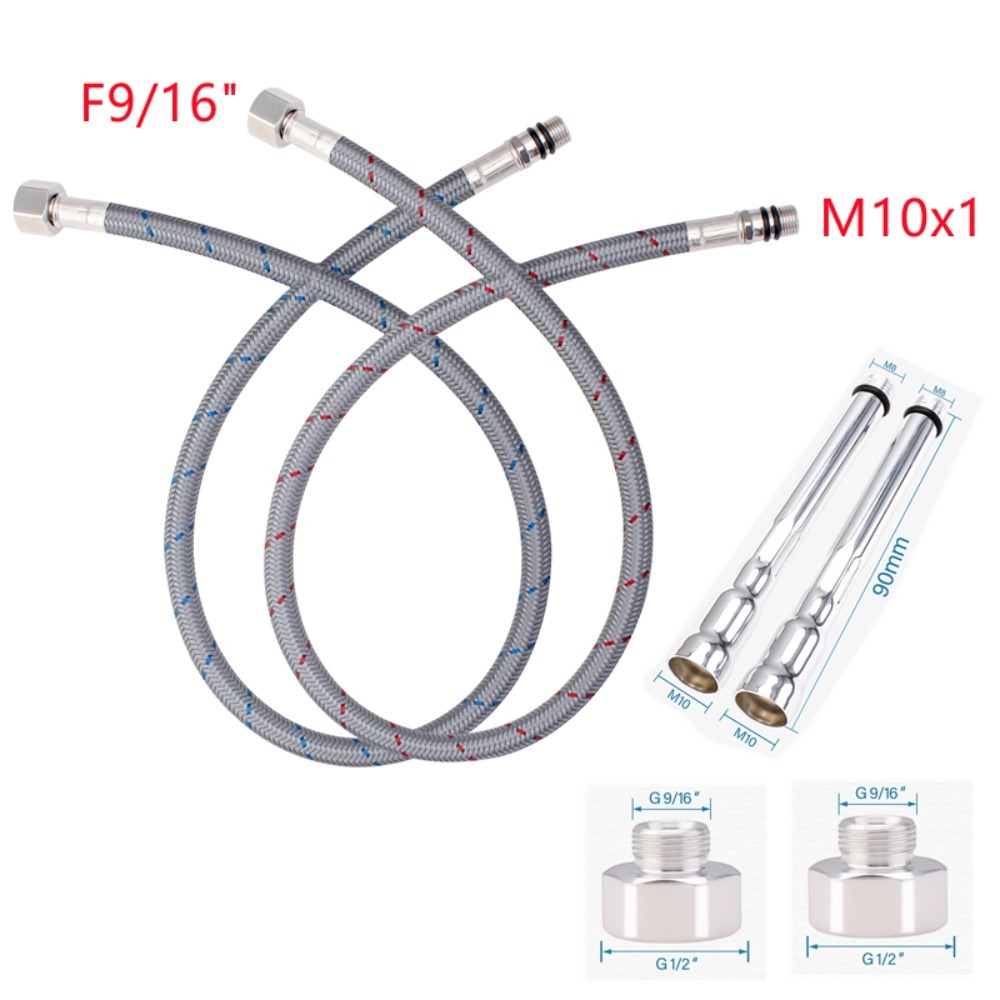 2PCS Flexible Plumbing Pipes G – обзор и цена Flexible Hose Braided