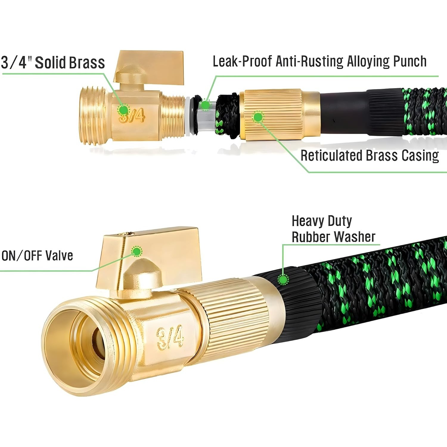 Non-Expandable Garden Hose wit – обзор и цена Flexible Hose Braided