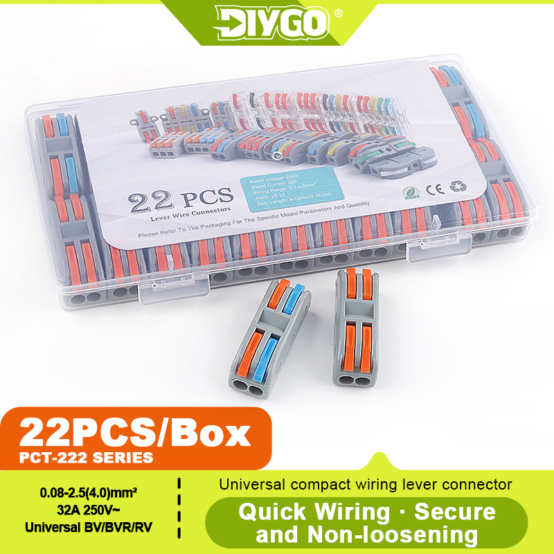 DIY GO 22PCS Lever Wire Connec – обзор и цена Push Fit Connector