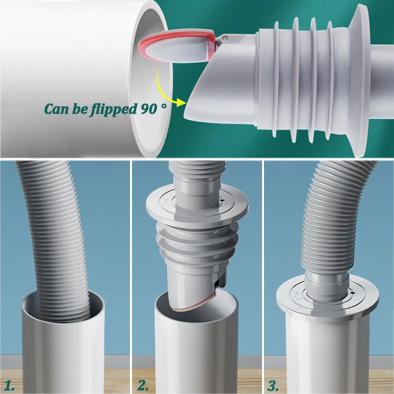 Silicone Bathroom Sewer Seal R – обзор и цена Drain Pipe Clip