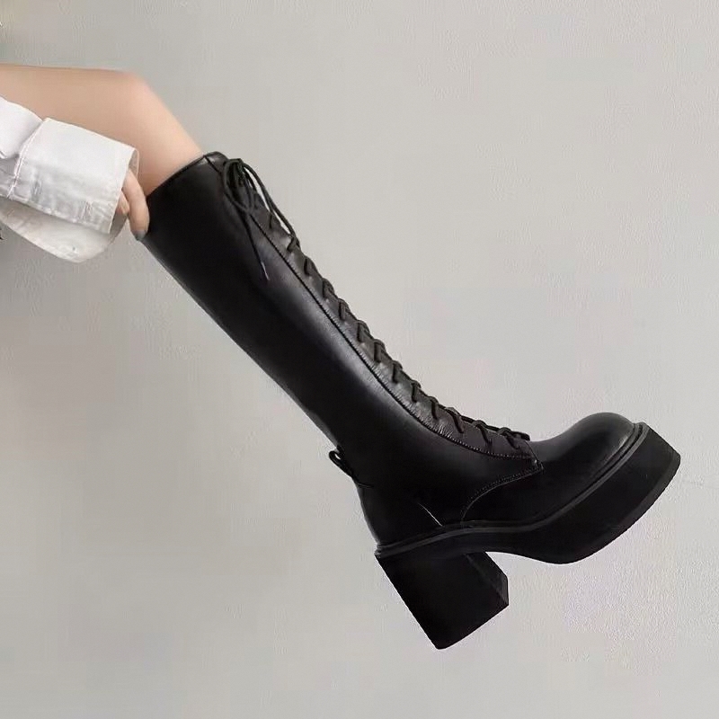 White  Boots Thick Bottom High – обзор и цена Pipe Bending Spring