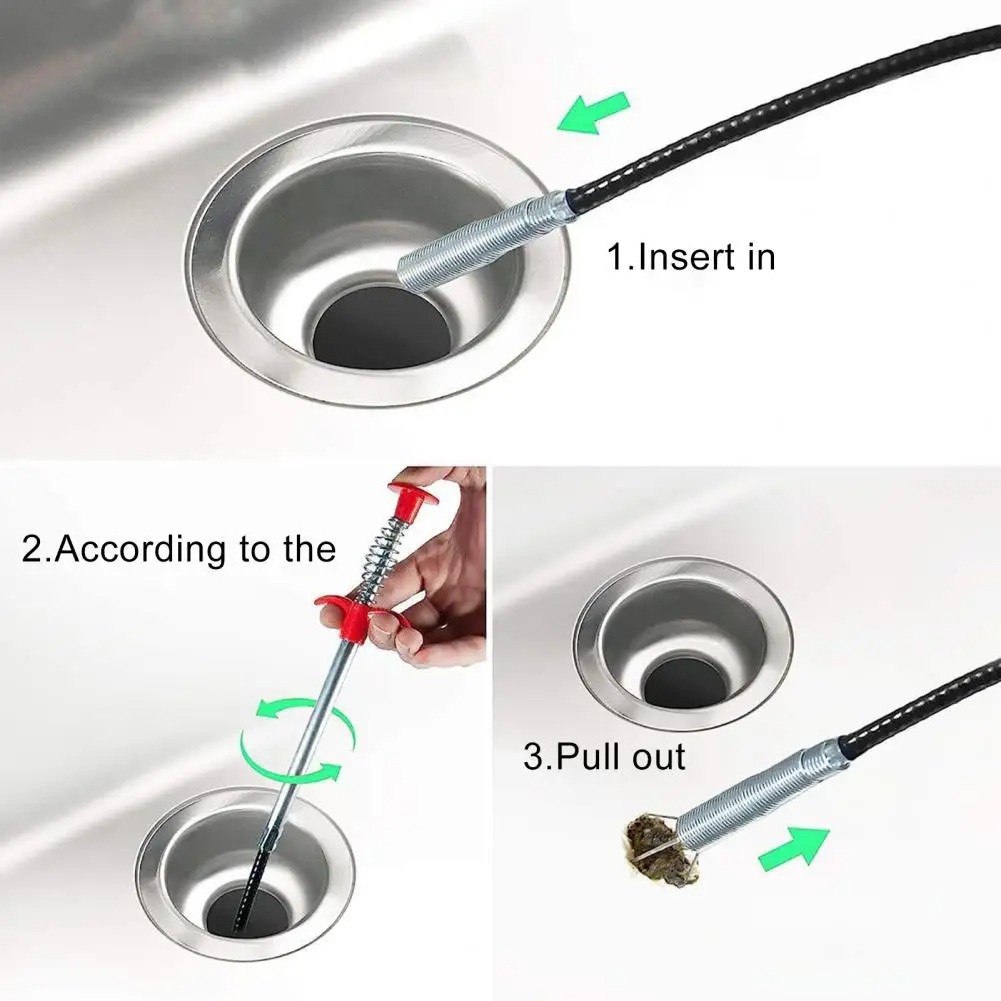 Flexible Spring Snake Drain Pi – обзор и цена Drain Snake Flexible